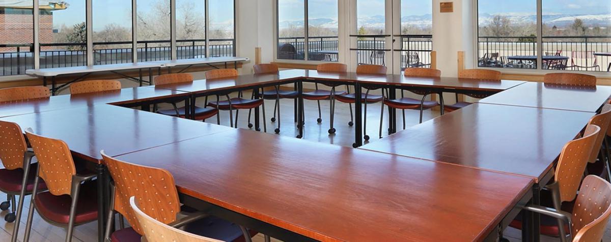 view of conference tables at Ruffatto Hall Mountain View Room 